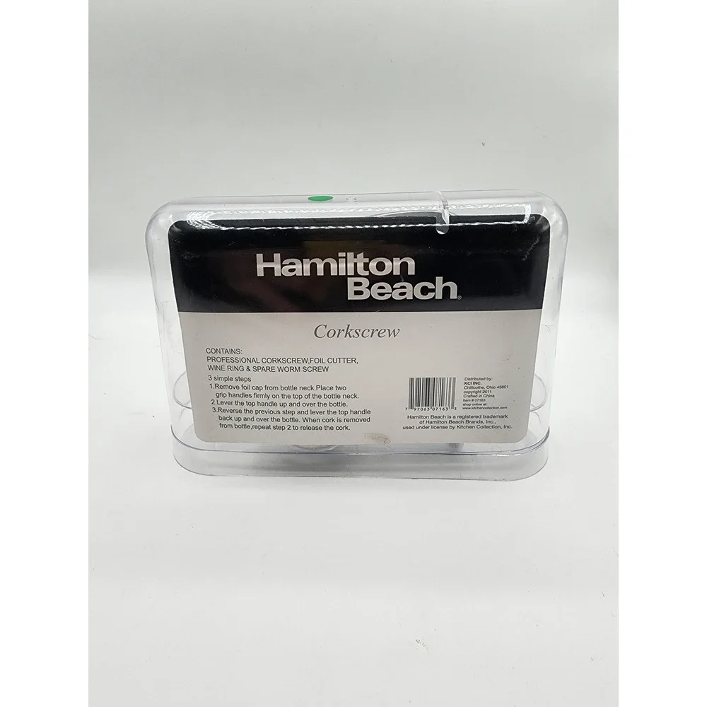 Hamilton Beach Professional Corkscrew Wine Opener Set with Foil Cutter‎ 07163